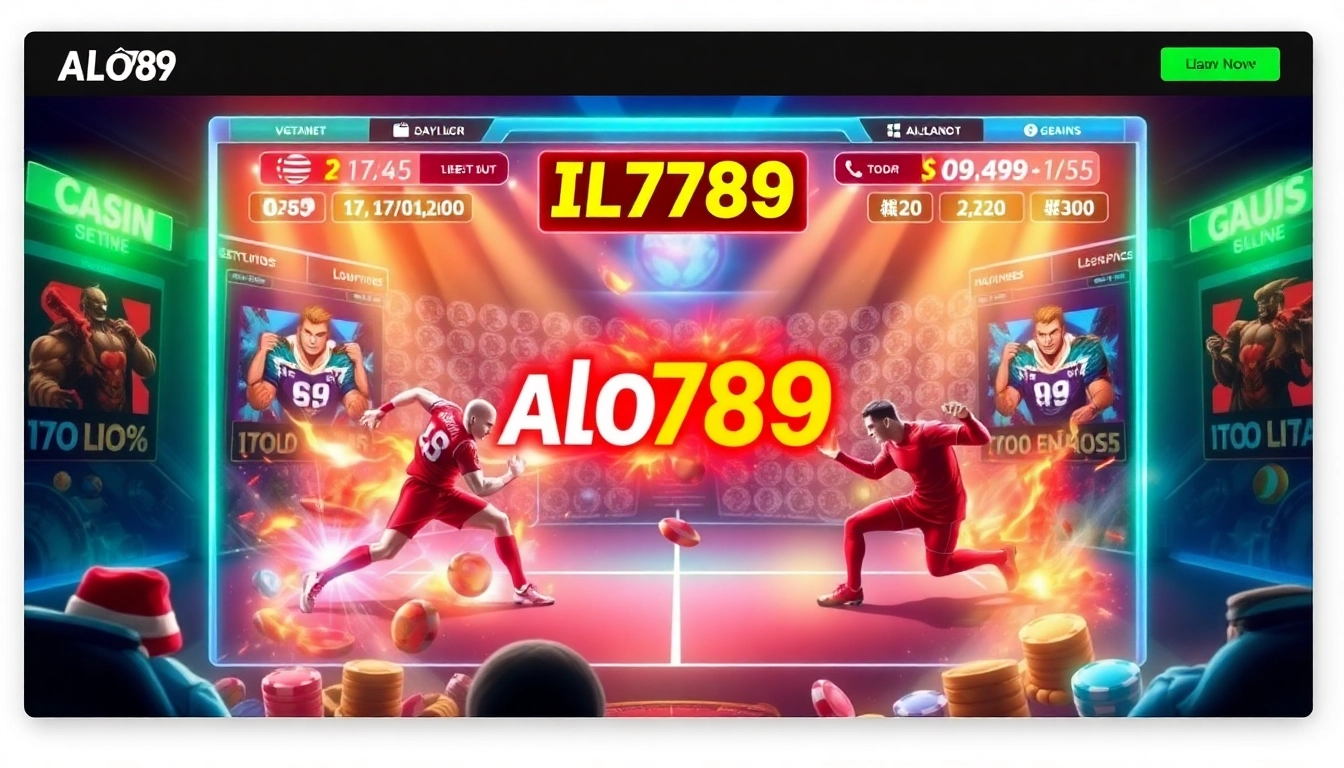 Engaging image showcasing alo789's platform with animated gà đá and casino games for an immersive betting experience, highlighting images and vibrant visuals.
