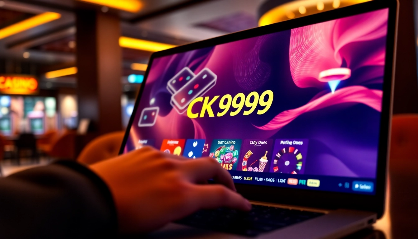 Guide users on ck999 login with an intuitive, secure online login interface featuring casino-themed visuals.