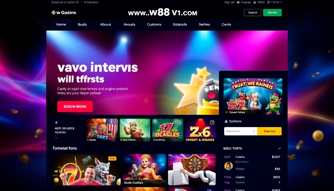 Screenshot of https://w88v1.com/ showcasing a sleek, engaging online betting and casino interface with vibrant visuals and easy navigation for users.