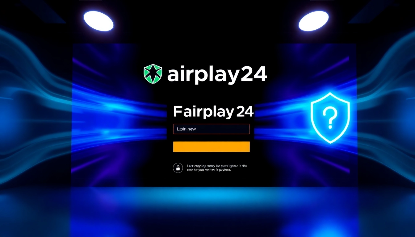 Fairplay24 login page showcasing secure login process with clear fields and user-friendly