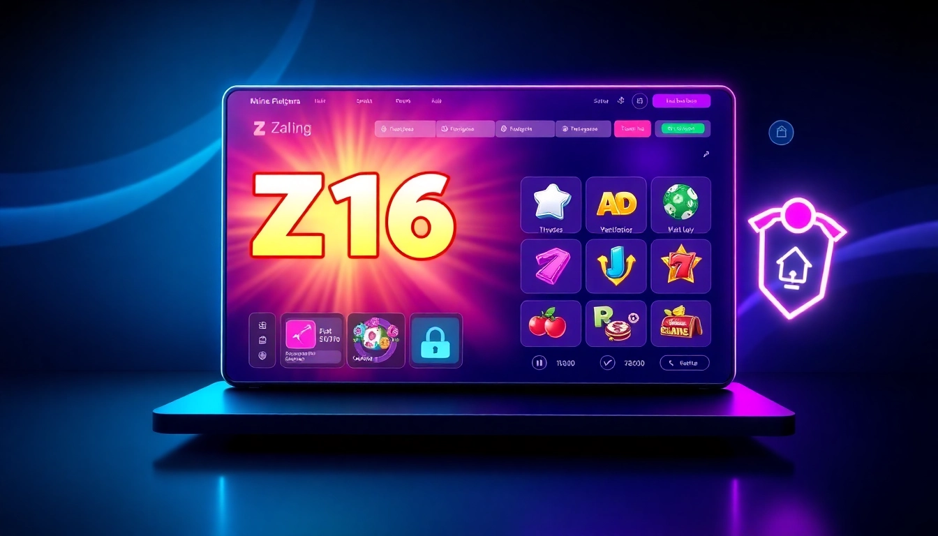 Z16 online casino website showing secure login, fast deposit, and popular slot games for safe