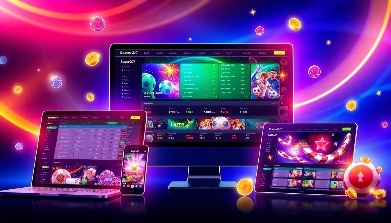 Laser 247 online betting platform with sports and casino games on devices, showcasing secure, fast, and exciting gambling experiences for users in India.