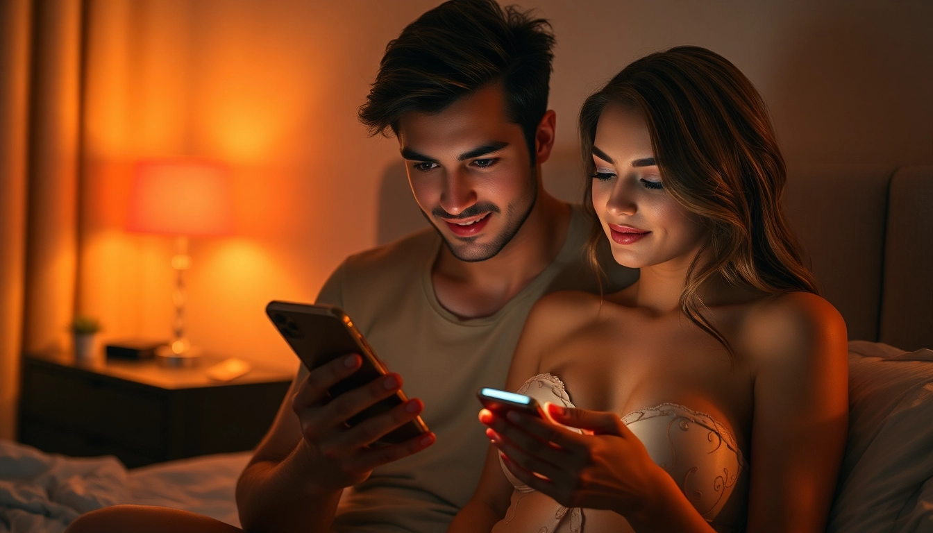 Plan sexe concepts shown through a person texting and flirting discreetly with a sensual vibe